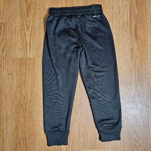 Nike Dri-Fit Kids Joggers Pants Heather Black Dark Grey Size 5 Brushed Fleece - Picture 7 of 9